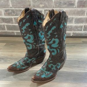 Coastal cowgirl cowboy boots! Genuine soft leather so gorgeous! Size 8.5!